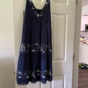 Blue empire style dress